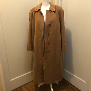 Burberrys Wool/Angora Caramel Colored Overcoat